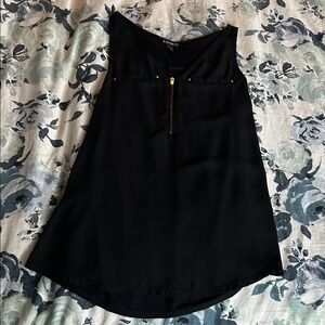 Express Black Top with Gold Accent - Sz S
